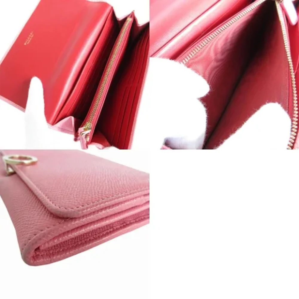 Bvlgari Vintage Pre-owned Leather wallets Pink Dames