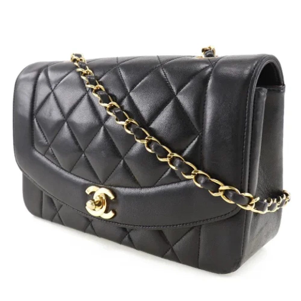 Chanel Vintage Pre-owned Leather crossbody-bags Black Dames