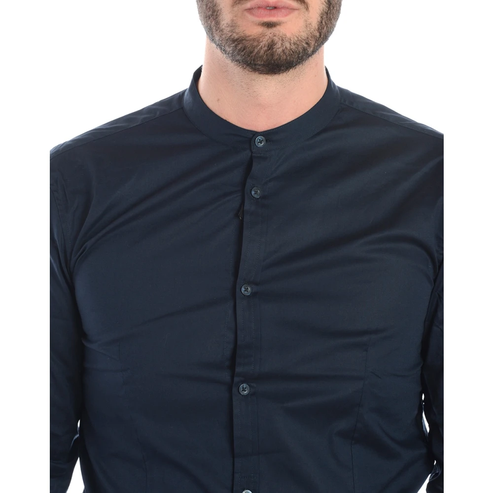 Daniele Alessandrini Slim Fit Angle Shirt Blue Heren