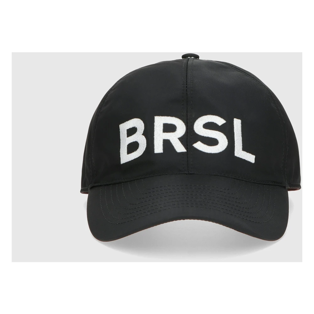 Borsalino Waterdichte Nylon Baseballpet Wit Black Heren
