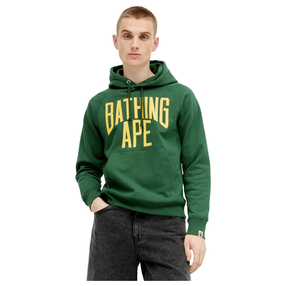A Bathing APE NYC Logo Hoodie Green Heren