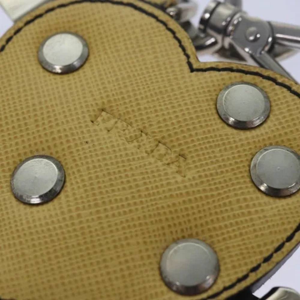 Prada Vintage Pre-owned Leather key-holders Yellow Dames