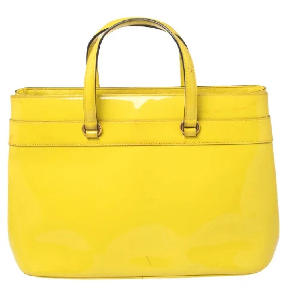 Gucci Vintage Pre-owned Leather totes Yellow Dames