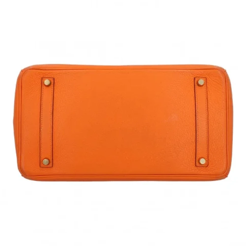 Hermès Vintage Pre-owned Leather handbags Orange Dames