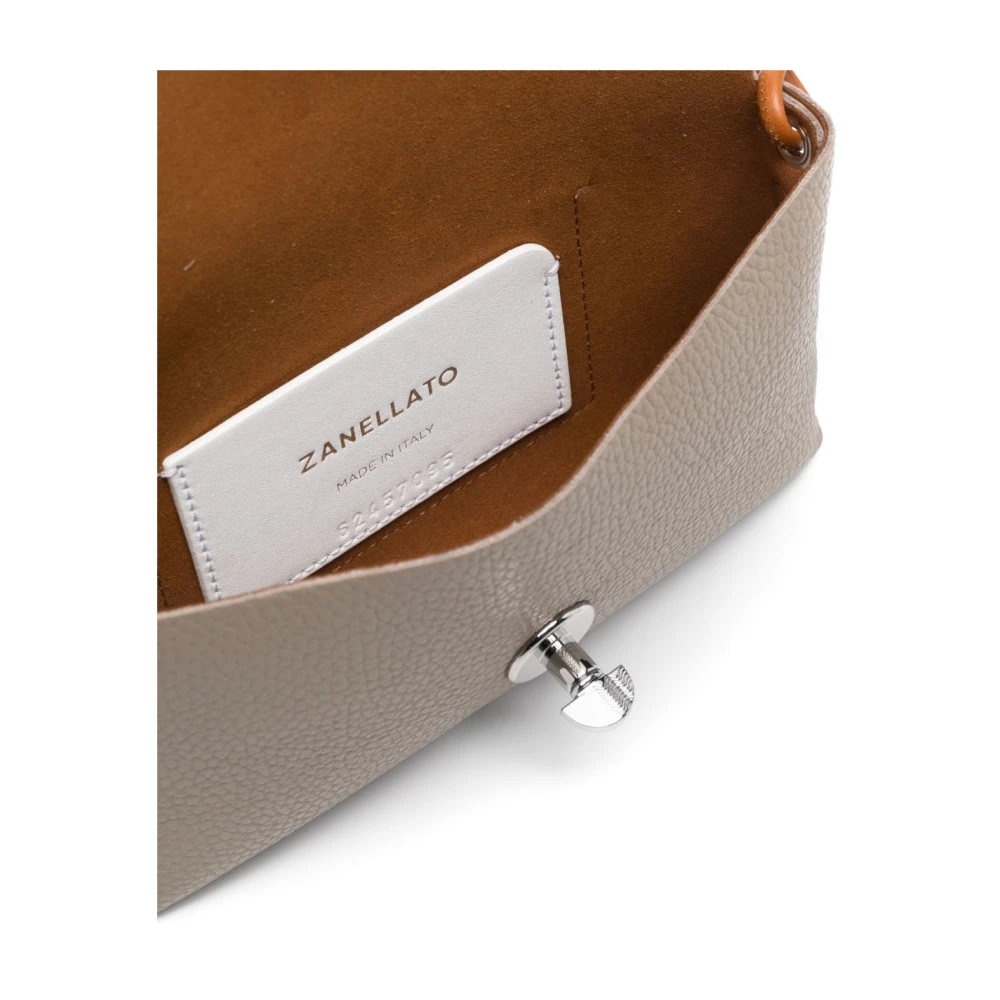 Zanellato Taupe Leren Clutch Tas Gray Dames