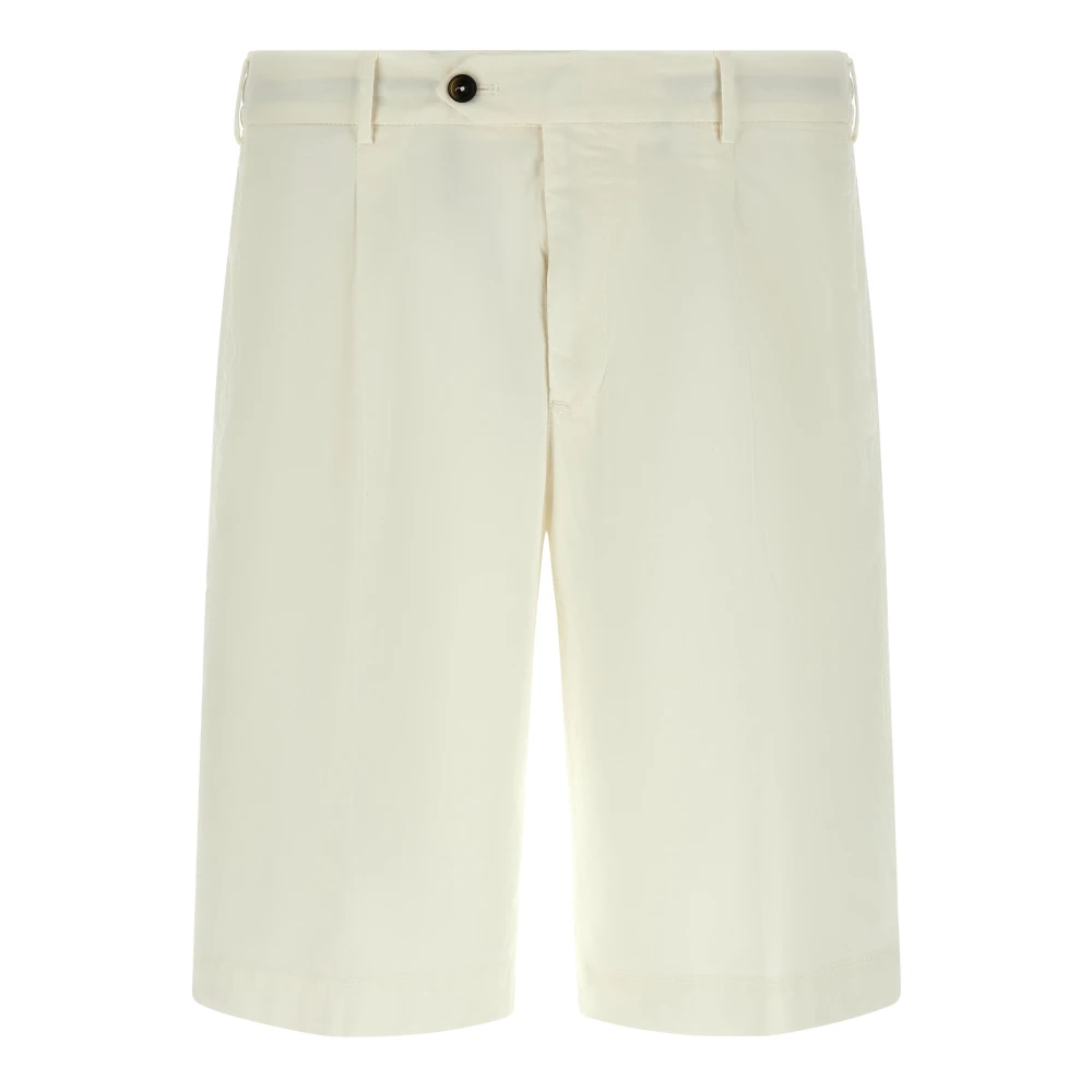 Pt Torino Men's White Stretch Cotton Bermuda Shorts - Casual Shorts - L - Shorts