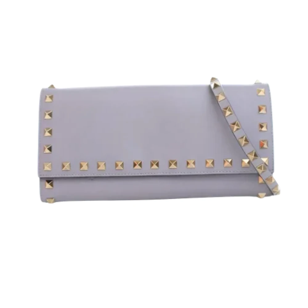 Valentino Vintage Pre-owned Leather shoulder-bags Purple Dames
