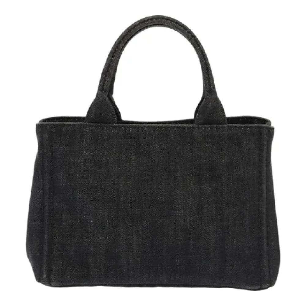 Prada Vintage Pre-owned Canvas handbags Black Dames