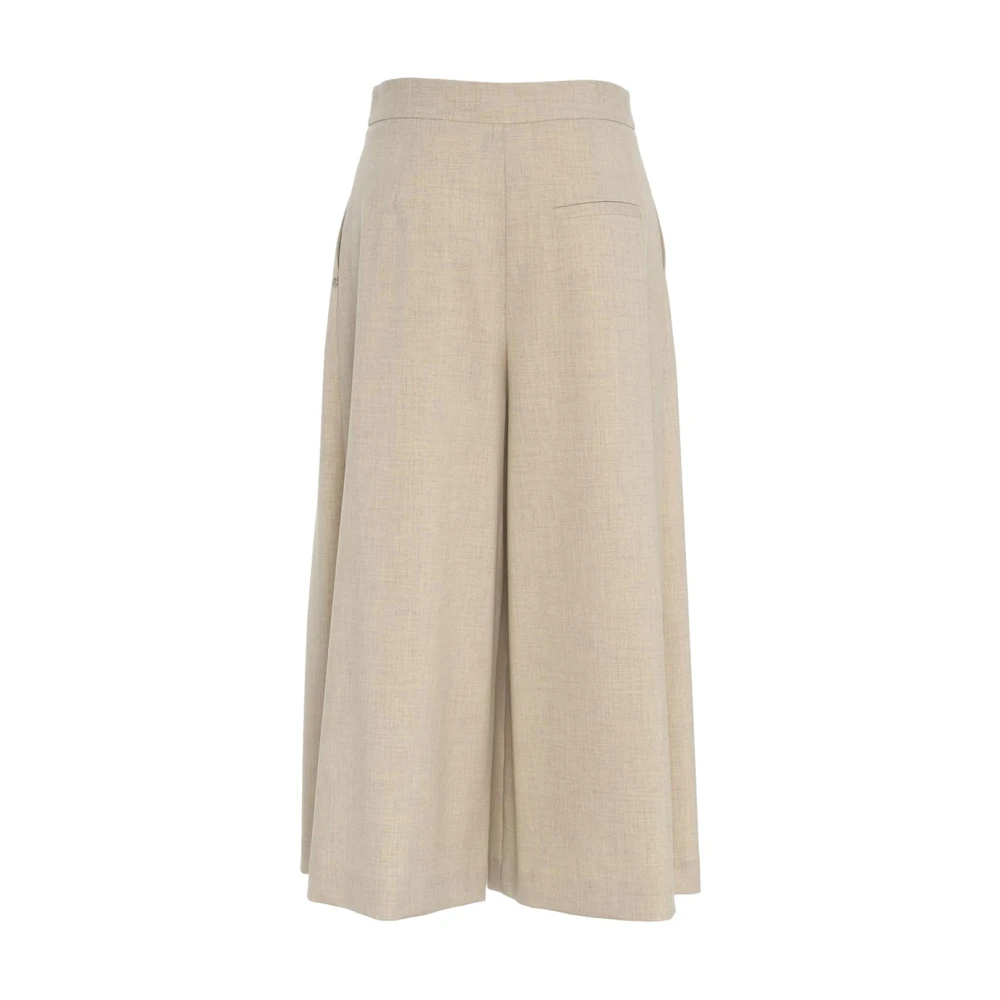 Ottod'Ame Beige Geplooide Bermuda's Beige Dames