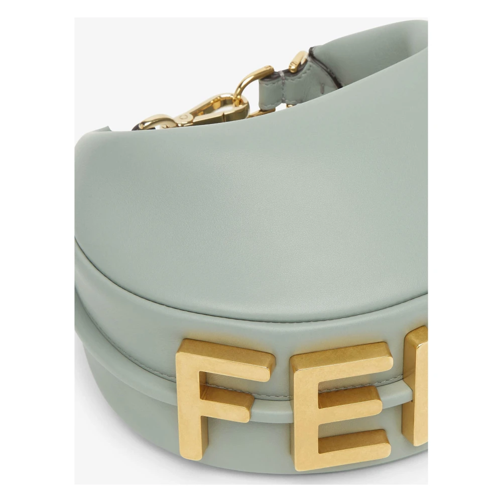 Fendi Vintage Groene Leren Crossbody Tas Green Dames