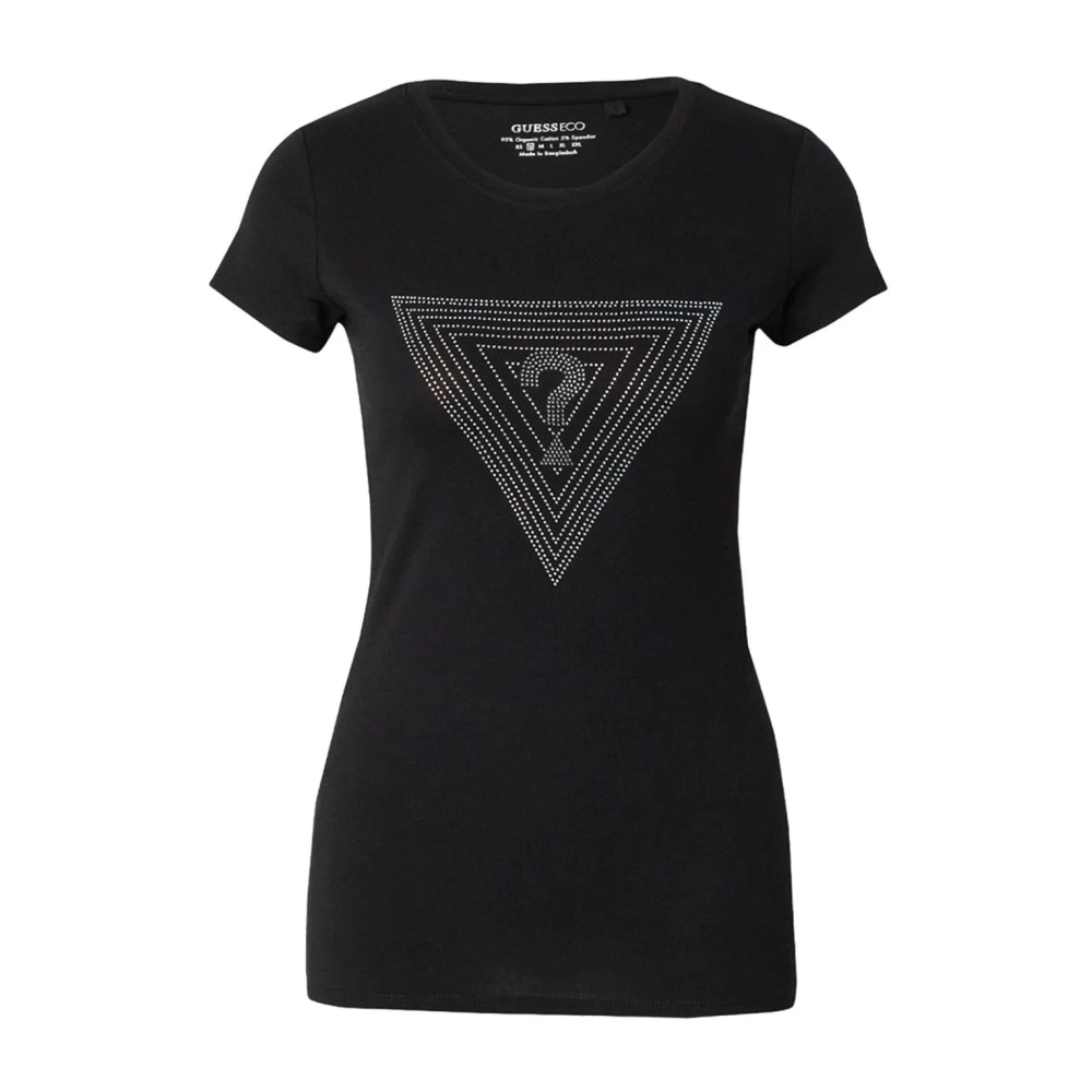 Guess Slim fit T-shirt met strass-steentjes