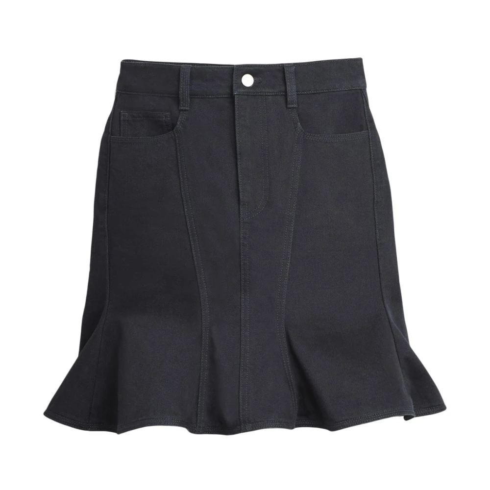 Marc Jacobs Zwarte Gerimpelde Rok met Hoge Taille Black Dames