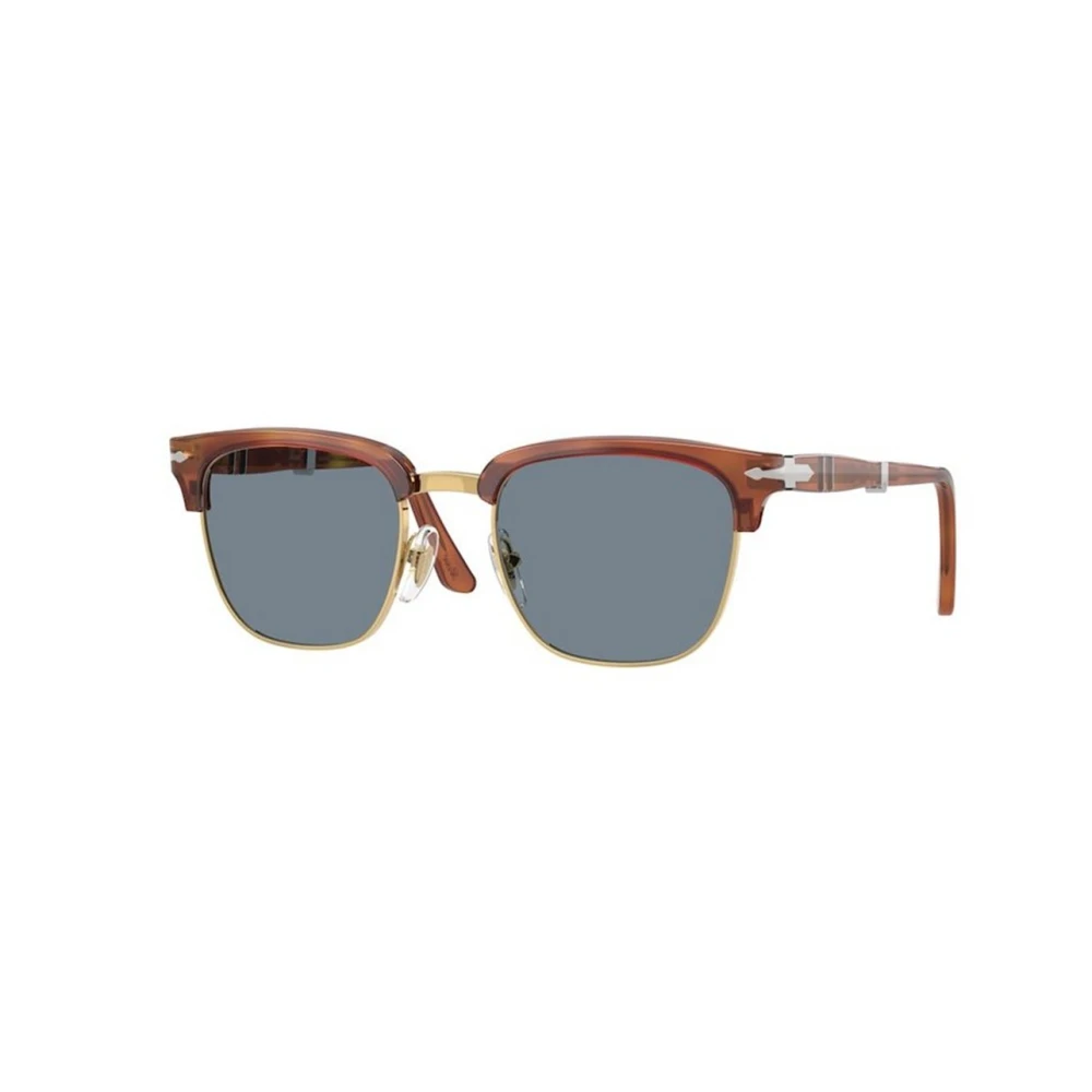 Persol Unisex Blue Po3375s 96/56 Sunglasses Acetate Brown Squared Normal - Image 3