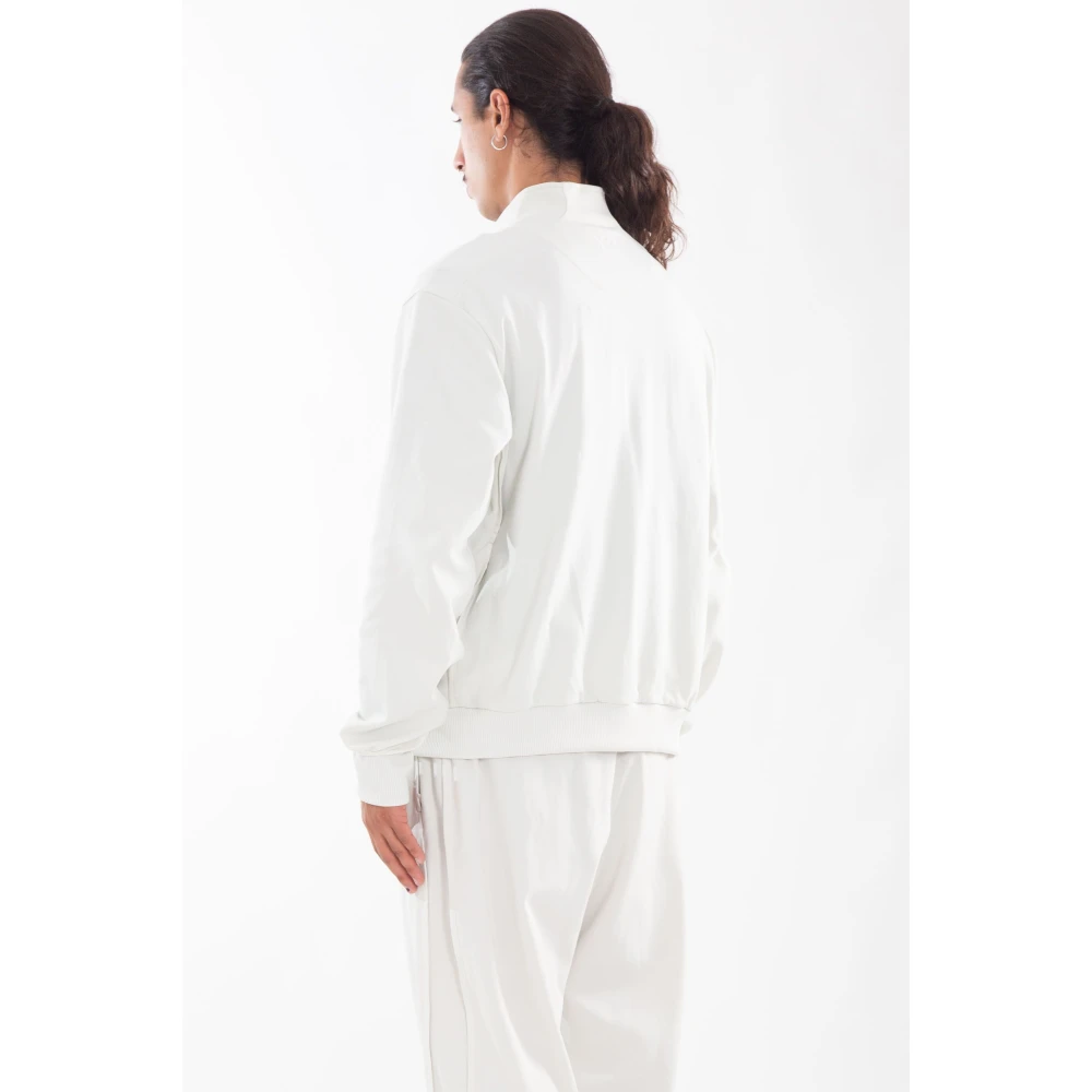 Y-3 Orbit Grey Zip Track Jacket White Heren