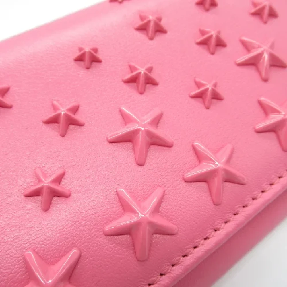 Jimmy Choo Pre-owned Leather wallets Pink Dames