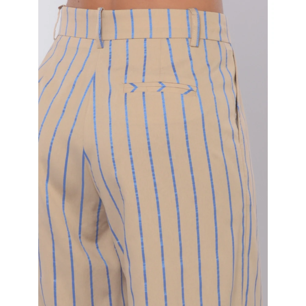 Kaos Gestreept Tailleur Pak Beige Dames