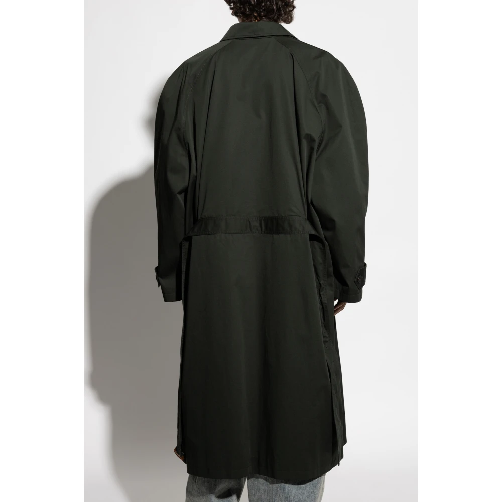 Balenciaga Mantel met ceintuur Green Heren