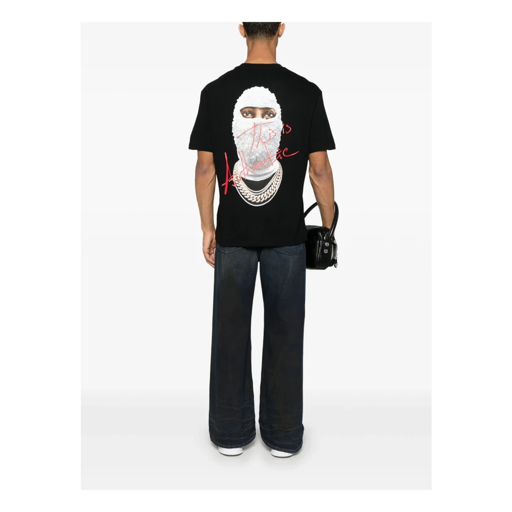 IH NOM UH NIT Zwart Logo Print Katoenen T-shirt Black Heren