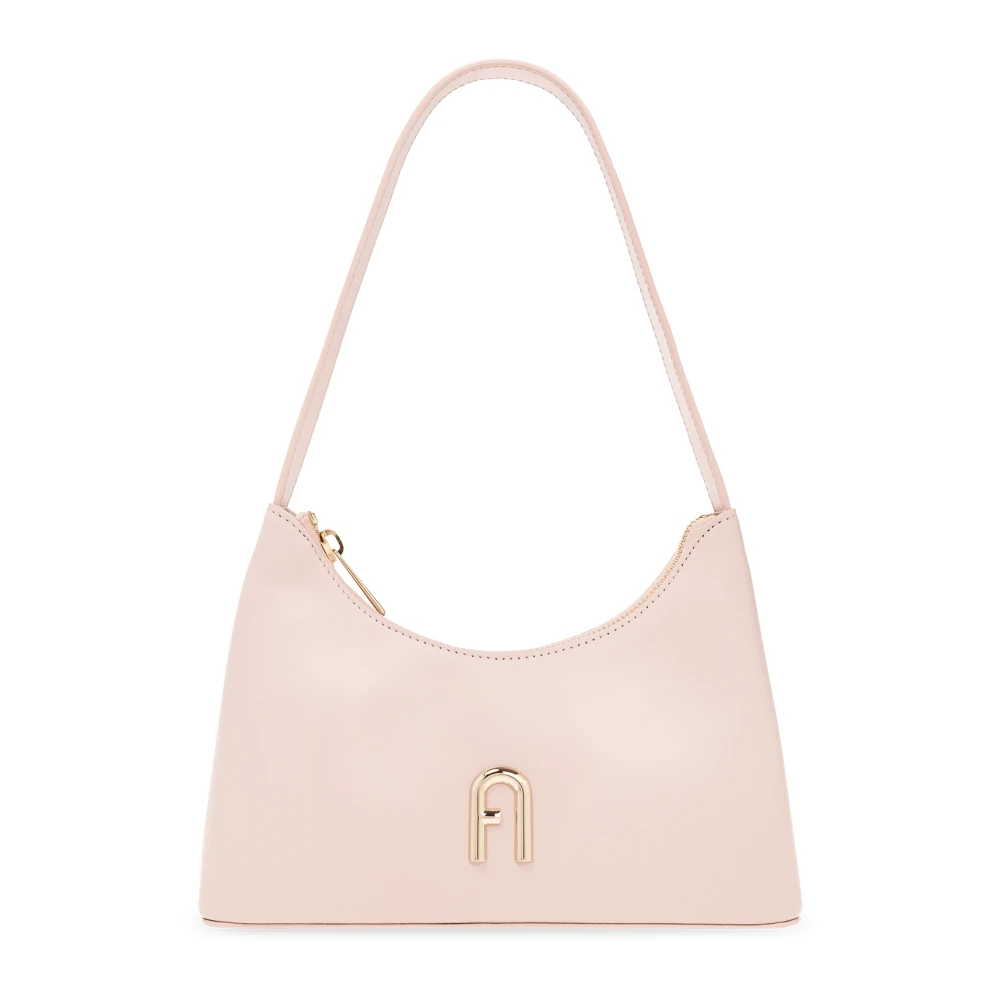 Furla Hobo bags Diamante Mini Shoulder Bag in poeder roze