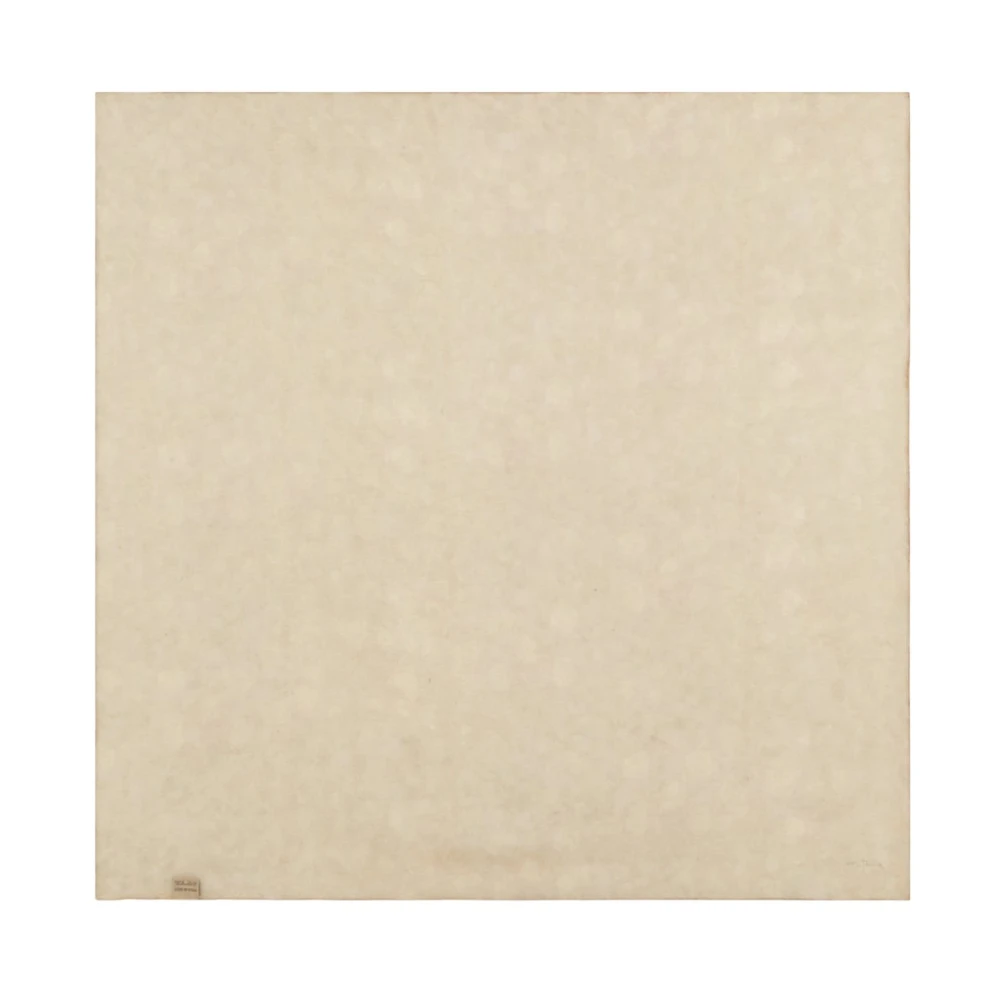 Cortana Beige Silk Scarves, Female, One Size, Yellow Flora Scarf