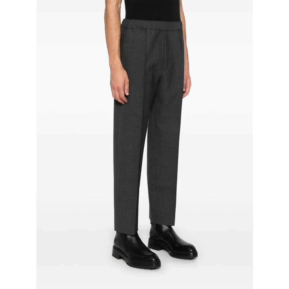 Lanvin Luxe Wol Tapered Broek Gray Heren