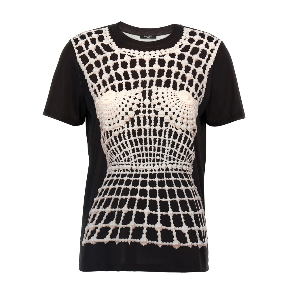 Balmain Black T-Shirts - Female - T-Shirts - L - Tops