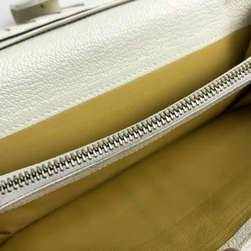 Bvlgari Vintage Pre-owned Leather wallets White Dames