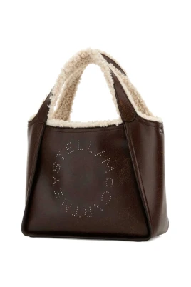 Round Logo Detail Top Handle Tote