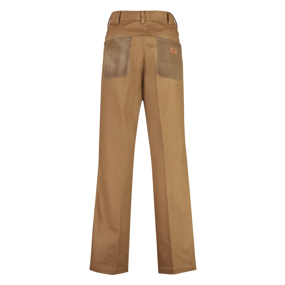 Dickies Katoenen Broek met Contrast Inzetstukken Brown Heren