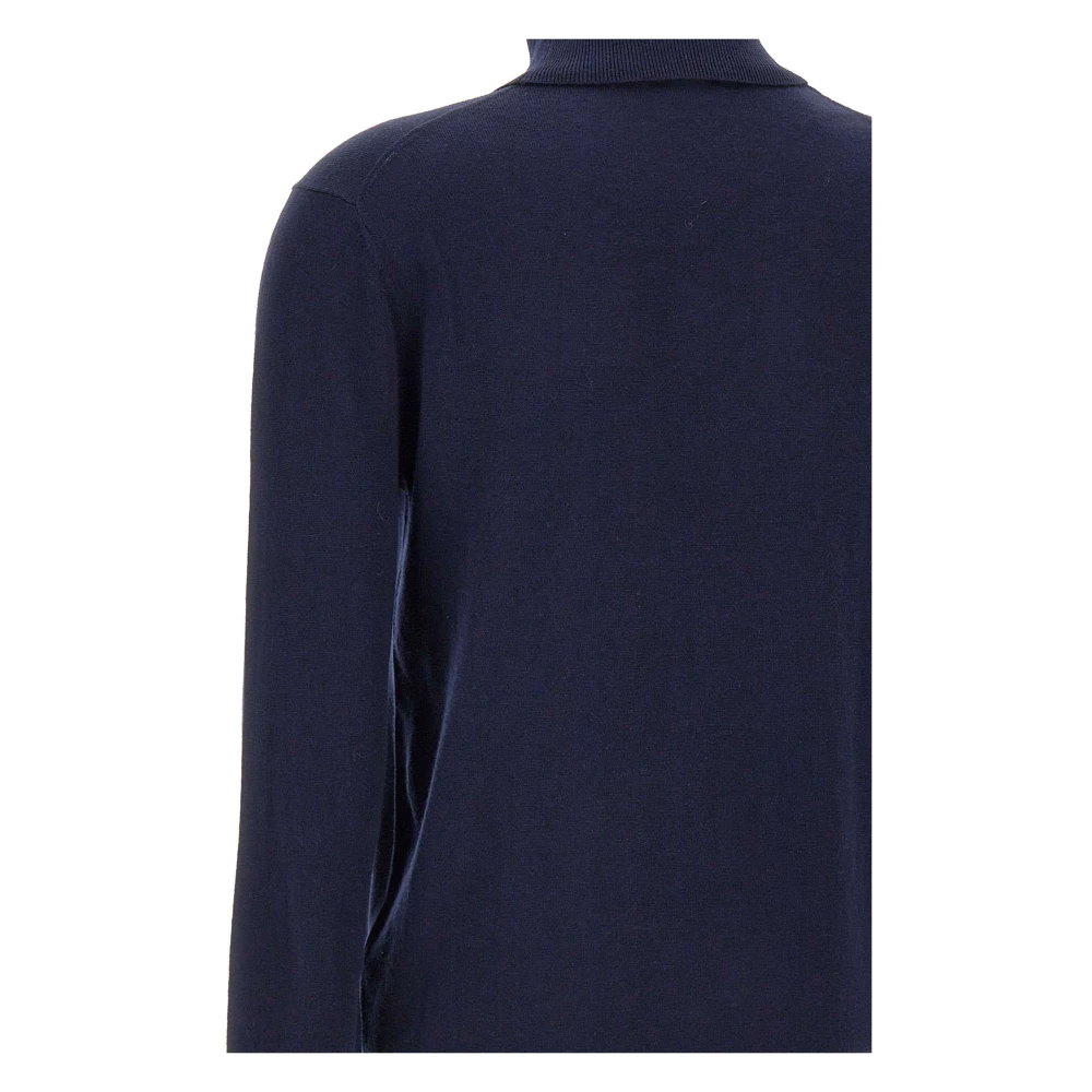 Sun68 Navy Blue Turtleneck Sweater Blue Dames