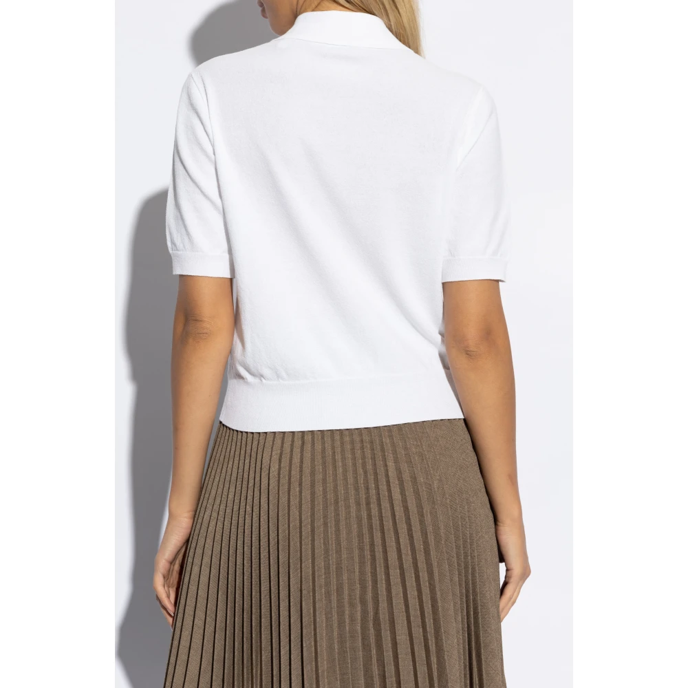 Burberry Polo met logo White Dames