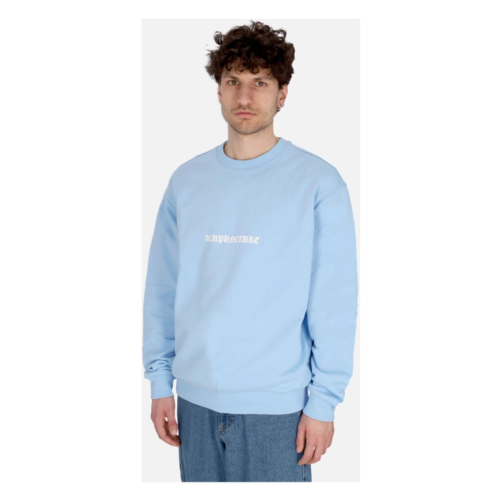 Acupuncture Lichte Crewneck Sweater Baby Blauw Blue Heren