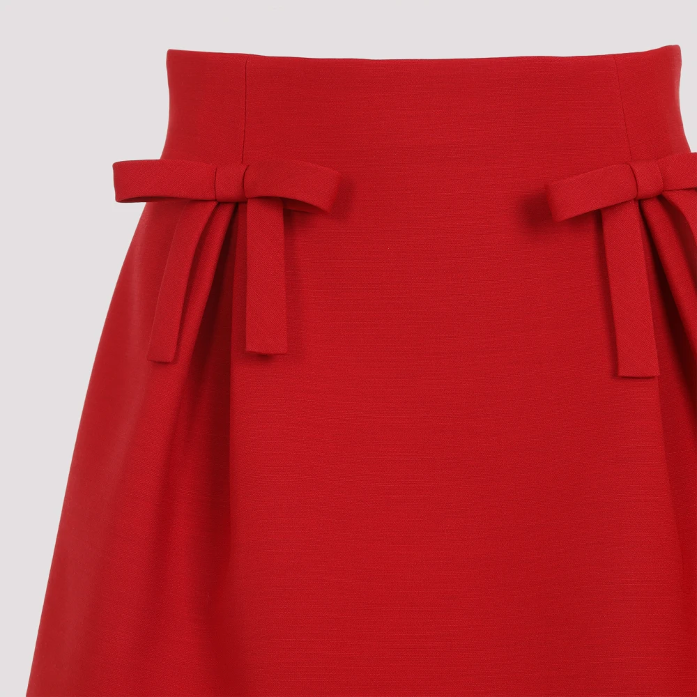 Valentino Rode Elegante Rok Red Dames