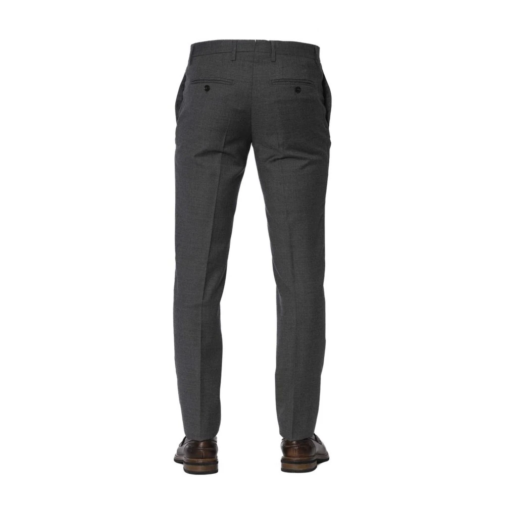 Trussardi Grijze Polyester Jeans met Ritszakken Gray Heren
