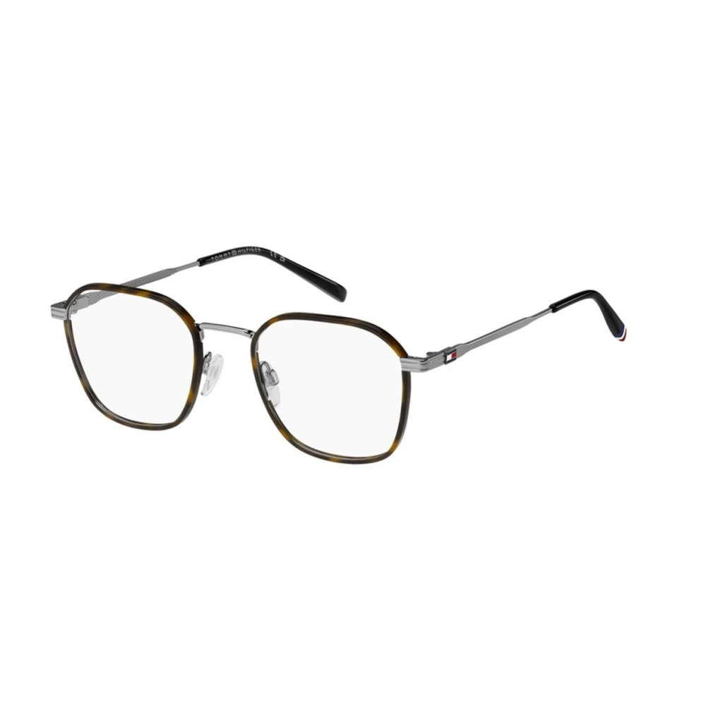 Tommy Hilfiger Men's Brown Glasses, 51 Mm, Rectangular Optical Frame