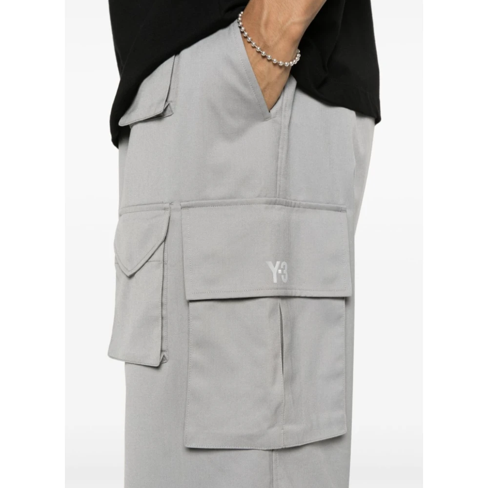 Y-3 Grijze Cargo Broek Gray Heren