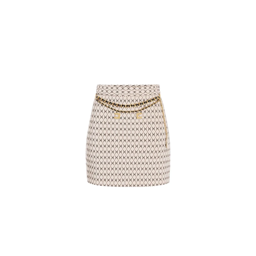 Elisabetta Franchi Elegante Plooirok Beige Dames
