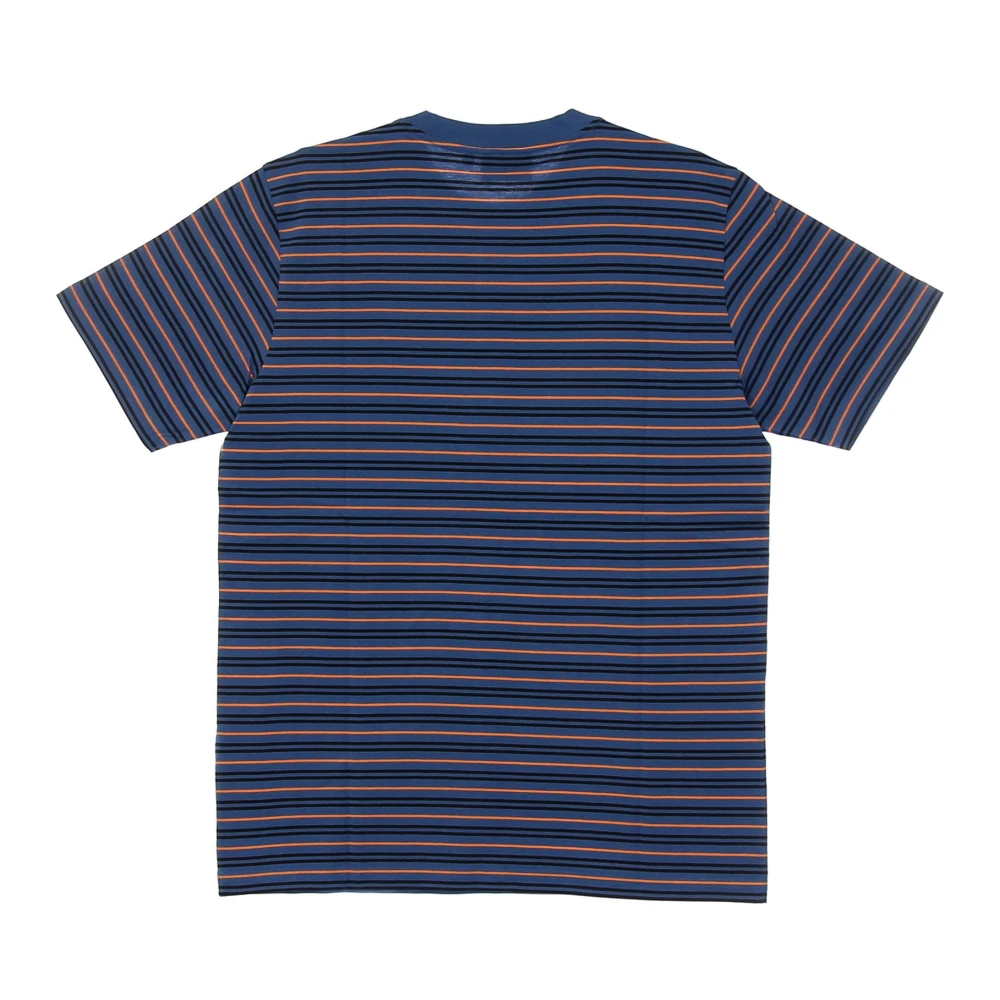 Carhartt WIP Gestreept Crew Neck Tee Shirt Blue Heren