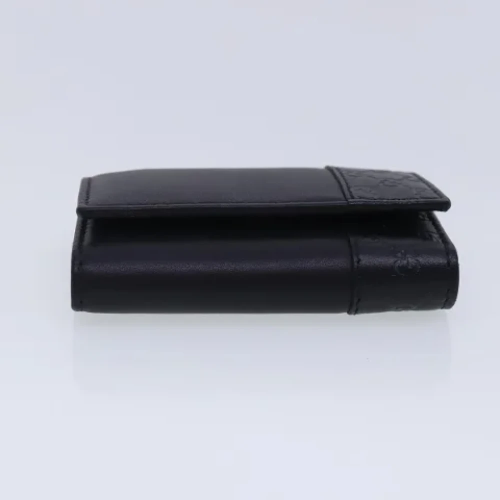 Gucci Vintage Pre-owned Leather wallets Black Dames