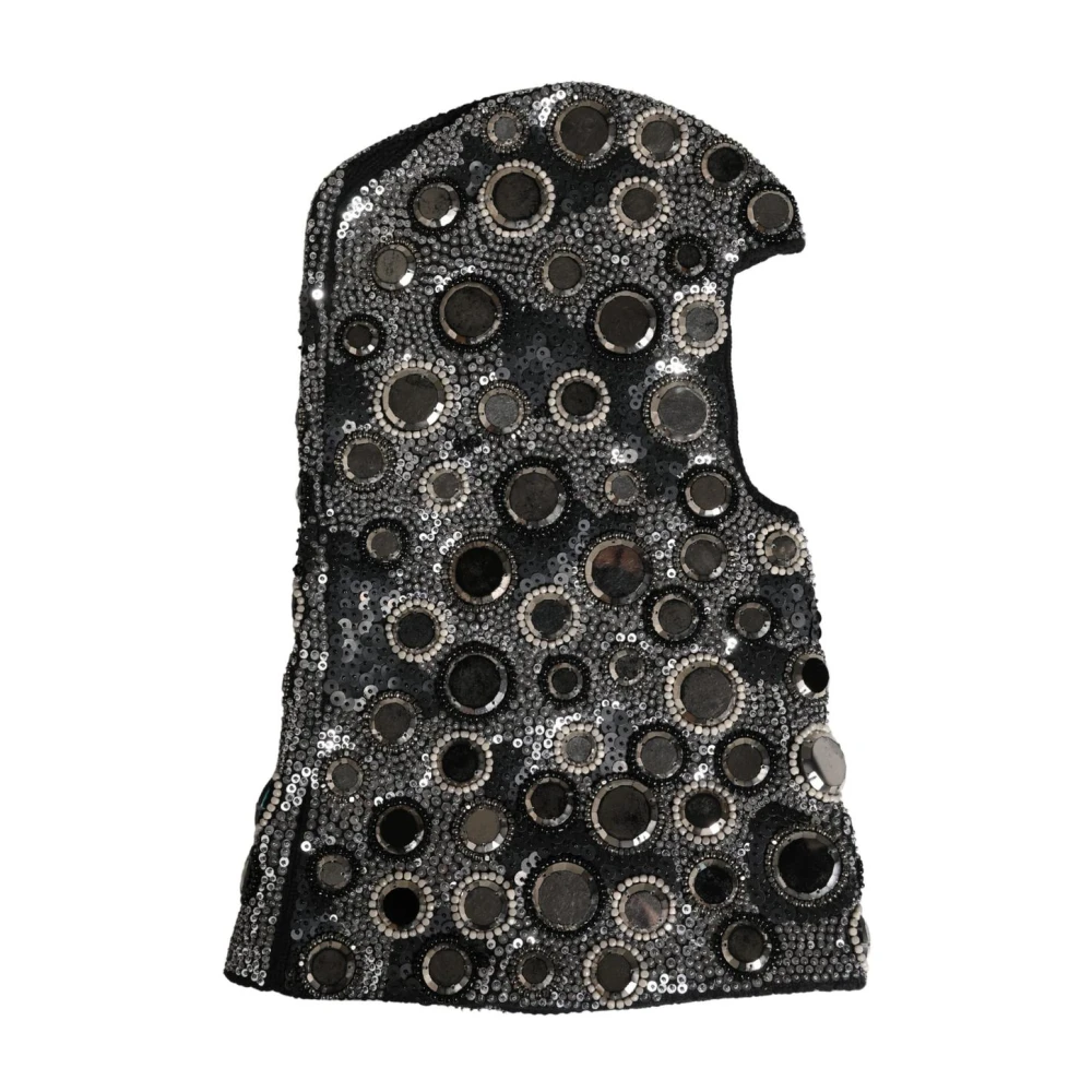 Dolce & Gabbana Women's Black Embellished Balaclava Hat
