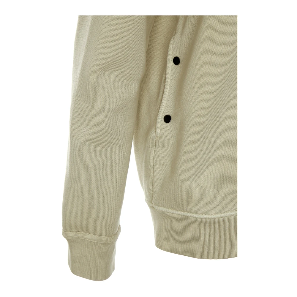 Stone Island Diagonaal Geweven Sweatshirt met Ronde Hals Beige Heren