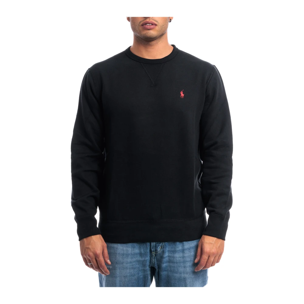Polo Ralph Lauren Black Sweatshirts, Male, S, Classic Crewneck Sweatshirt