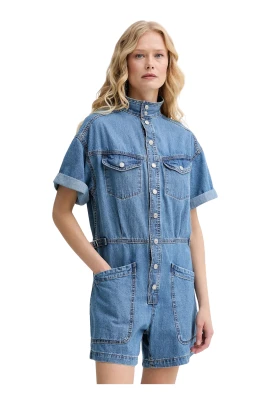 Short-Sleeve Surplus Romper