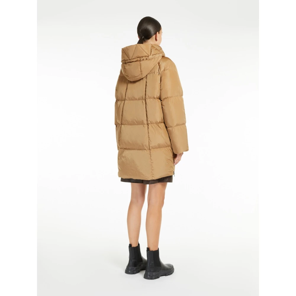 Max Mara Weekend Kameel Weekend Parka met Gewatteerd Motief Brown Dames