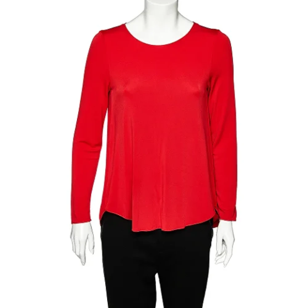 Armani Pre-owned Cotton tops Red Dames