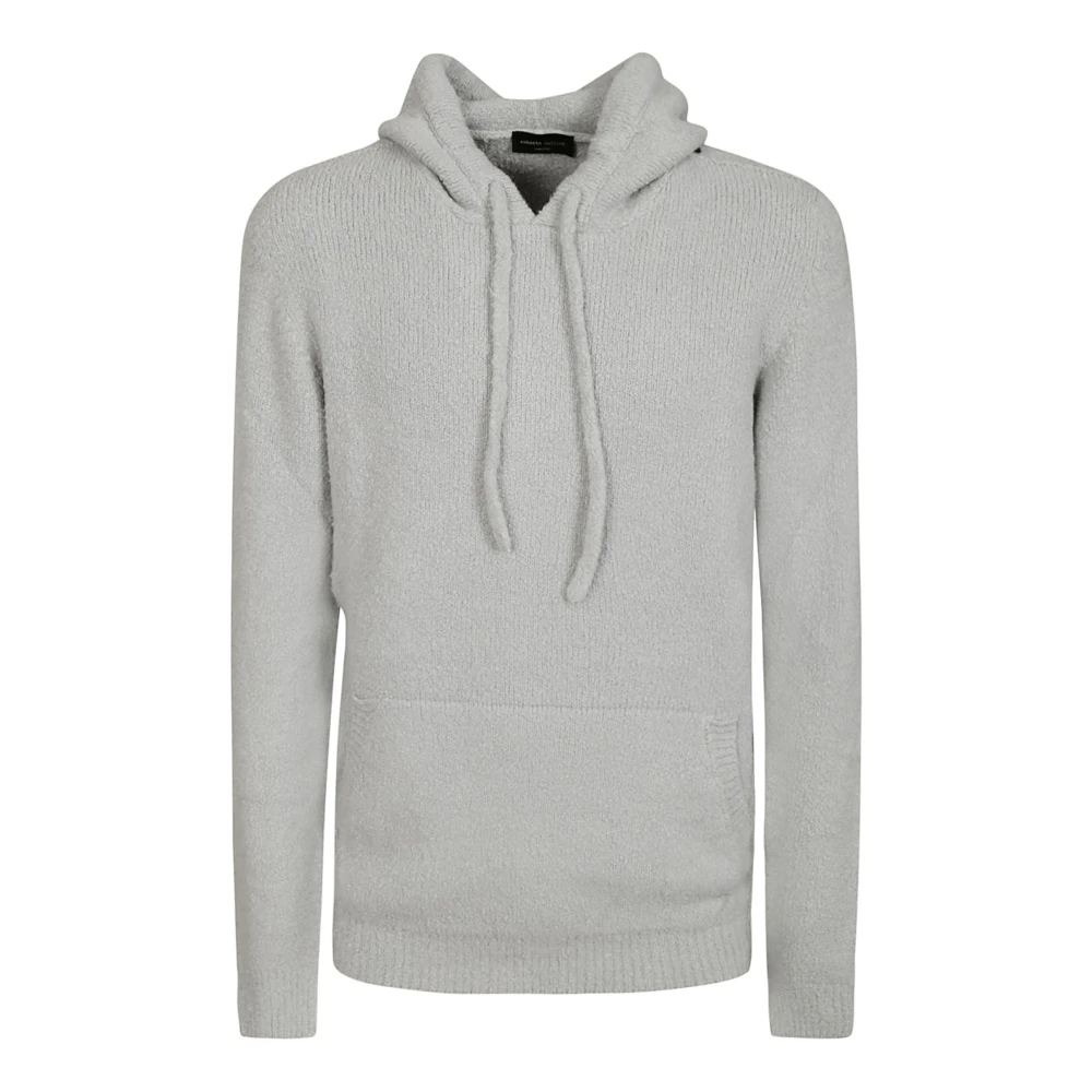 Roberto Collina Grijze Katoenmix Hoodie Gray Heren