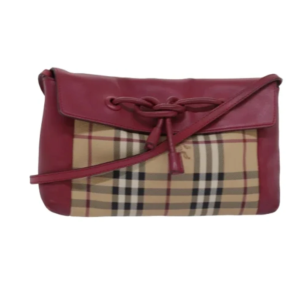 Burberry Vintage Pre-owned Leather shoulder-bags Beige Dames