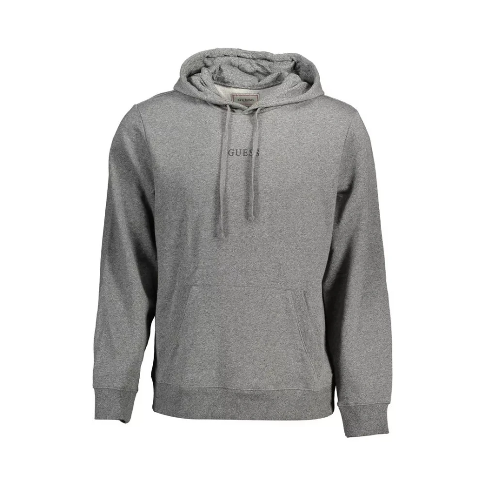 Guess Hoodie met Elegant Print Gray Heren