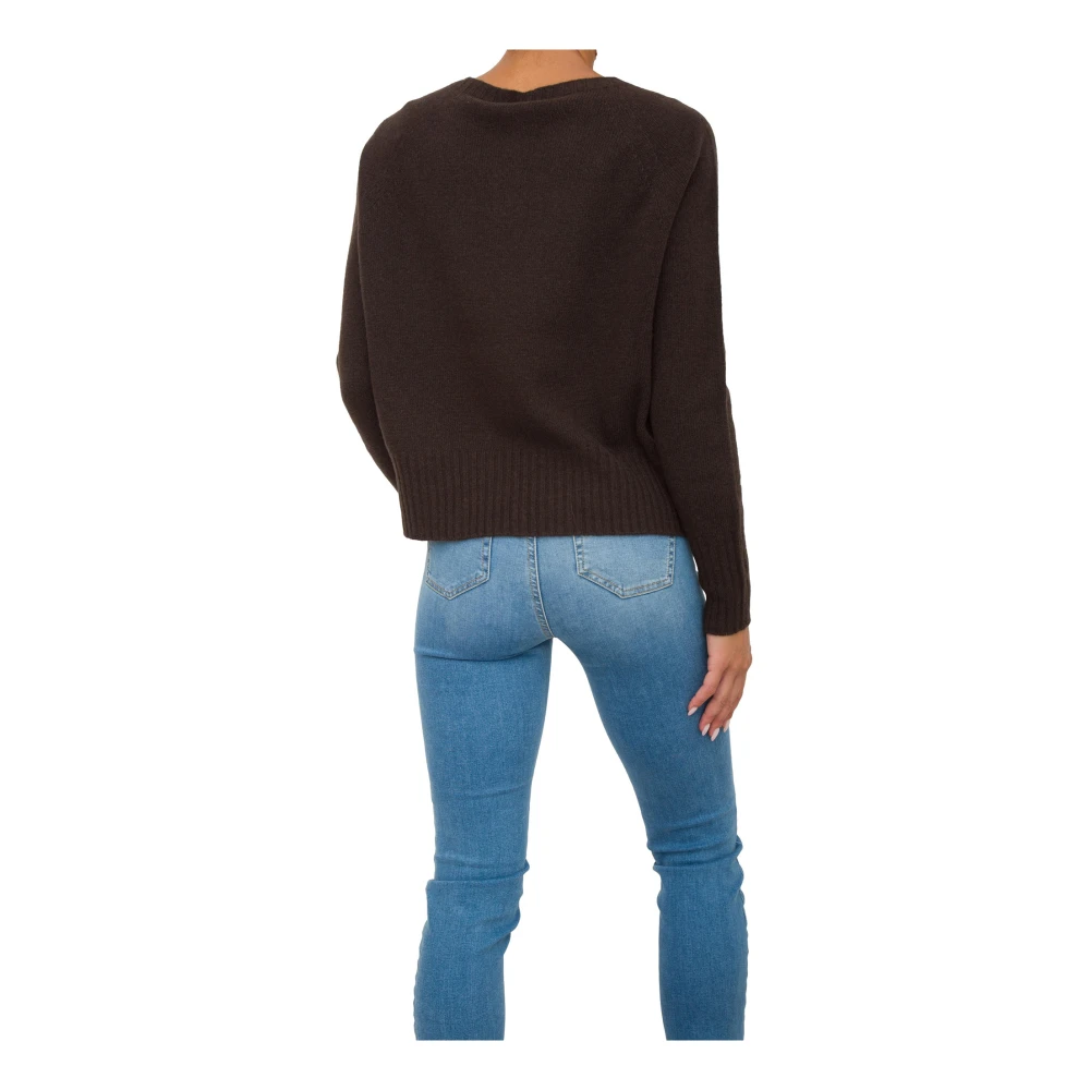 Marella Bruine Wollen Mouwloze Top Brown Dames