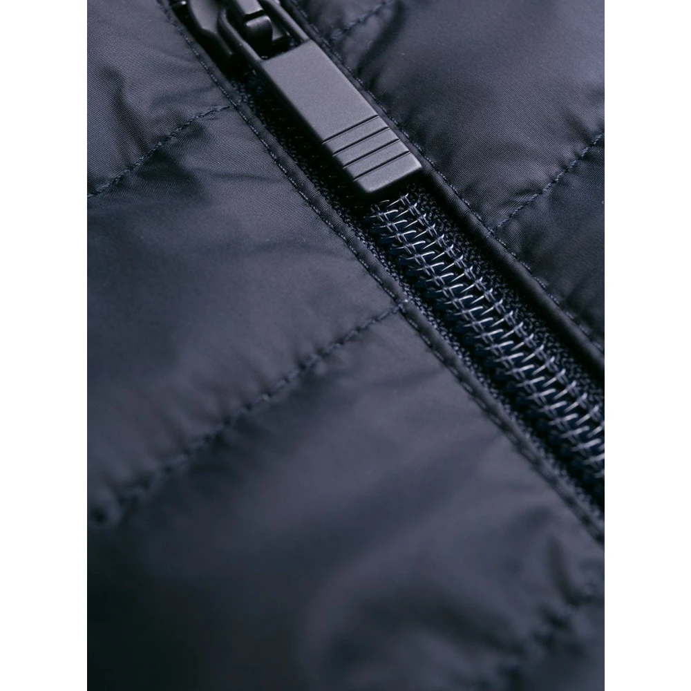 Thom Browne Blauwe donsjas met 4-Bar streep Blue Heren